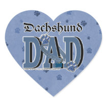 Dachshund DAD Heart Sticker