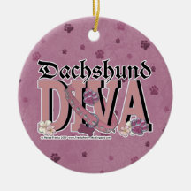 Dachshund DIVA Christmas Tree Ornament