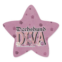 Dachshund DIVA Star Stickers