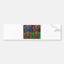 Dachshund Dog Dark Collage Bumper Sticker