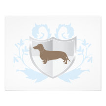 Dachshund Doxie Classic Crest Design Announcement