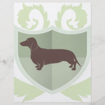Dachshund Doxie Classic Crest Design Flyers