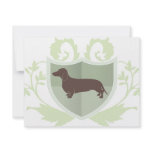 Dachshund Doxie Classic Crest Design Custom Invite