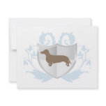 Dachshund Doxie Classic Crest Design invitations