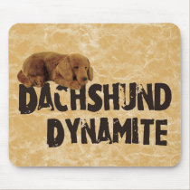 Dachshund Dynamite mousepads