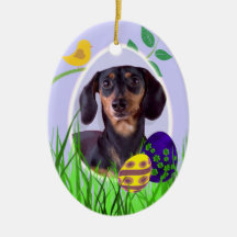 Dachshund Easter Ornament