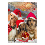 Dachshund & Friends Christmas Gathering Cards