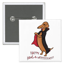 Dachshund Halloween Vampire Pin