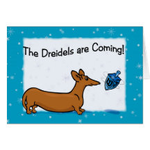 Dachshund Hanukkah Card