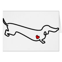 Dachshund Heart Greeting Card