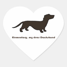 Dachshund Heart Sticker