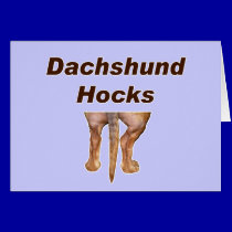 Dachshund Hocks Greeting Card cards