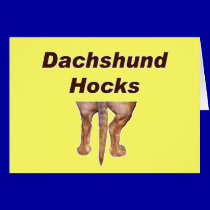 Dachshund Hocks Greeting Card cards
