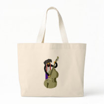 Dachshund Jazz Bass Player Tote Bag