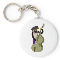 Dachshund Jazz Bass Player Keychains