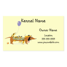 Dachshund Kennel-Mom and Pups Business Cards