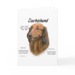 Dachshund (longhair) History Design Greeting Cards