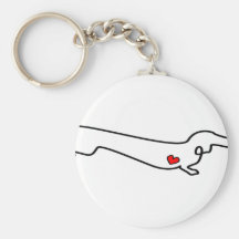 Dachshund Love Keychain