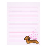 Dachshund Love (longhair) Customized Letterhead