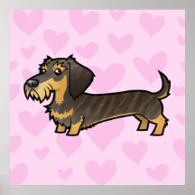 Dachshund Love (wirehair) Poster