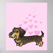 Dachshund Love (wirehair) Posters