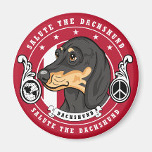 Dachshund Magnet Round