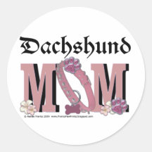Dachshund MOM Stickers