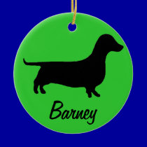 Dachshund Name and Photo Ornament ornaments
