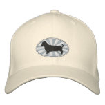 Dachshund Oval Pink Starburst Baseball Cap