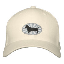 Dachshund Oval Pink Starburst Baseball Cap