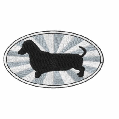 Dachshund Oval Pink Starburst Polo Shirt by ktreadwe