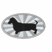 Dachshund Oval Pink Starburst Polo
