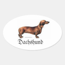 Dachshund Oval Sticker
