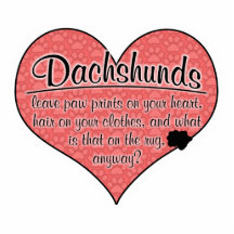 Dachshund Paw Prints Dog Humour Cut Out