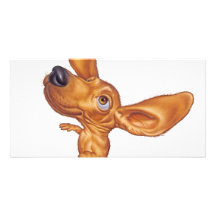 dachshund photo card template