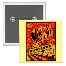 Dachshund Propaganda Button