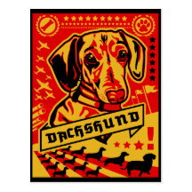 Dachshund Propaganda Post Card