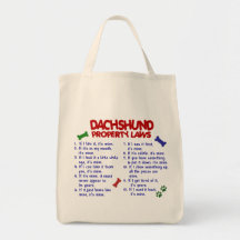 Dachshund Property Laws 2 Tote Bag