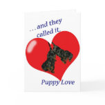 Dachshund Puppy Love Valentine's Day Card