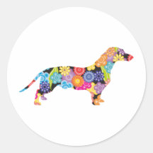 Dachshund Round Stickers