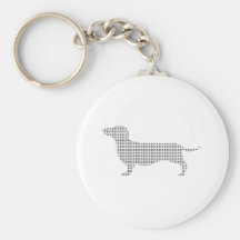 Dachshund Silhouette From Many Key Chain