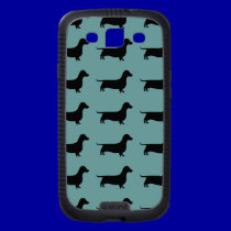 Dachshund Silhouette Pattern on any color skinit case