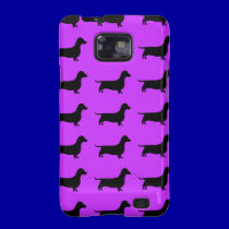 Dachshund Silhouette Pattern on any color casemate cases