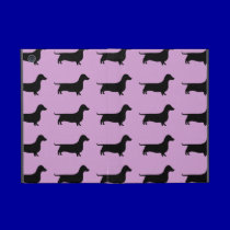 Dachshund Silhouette Pattern on any color powis icase