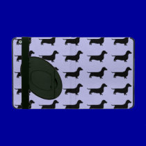 Dachshund Silhouette Pattern on any color powis icase