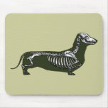 dachshund skeleton mouse pads