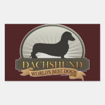 Dachshund [Smooth] Rectangle Stickers