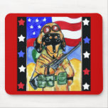 Dachshund Soldier Mouse Pads