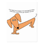 Dachshund Stupid Dog Tricks...for Poodles! Post Card