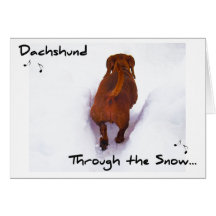 Dachshund Through Snow Dashing Through the Snow Cards